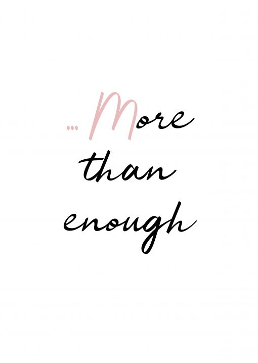 Enough Poster - Pink