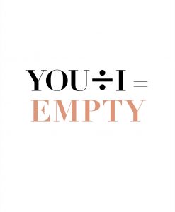 You+ I-Empty Poster - Pink