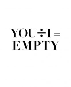 You+ I-Empty Poster