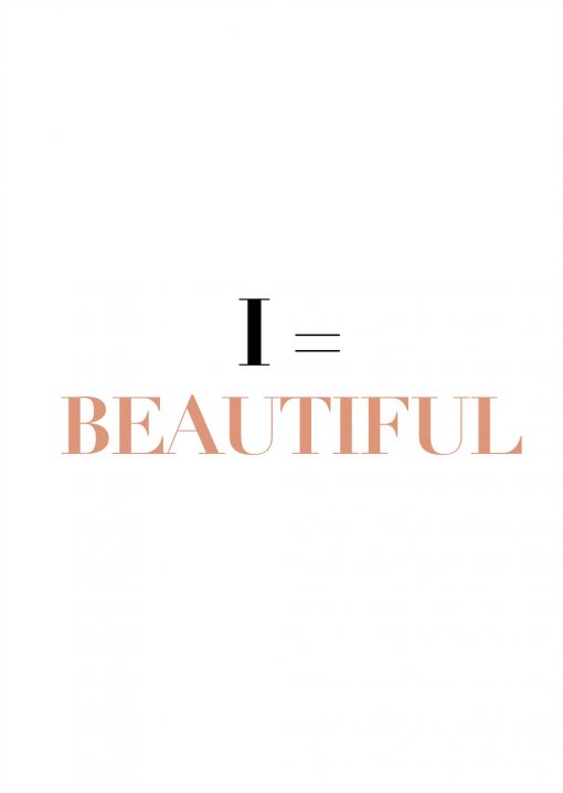 I=Beautiful Poster - Pink