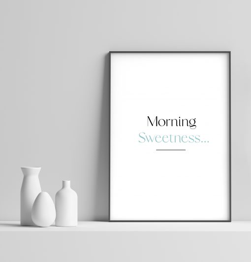 Morning Sweetness Poster - Blue