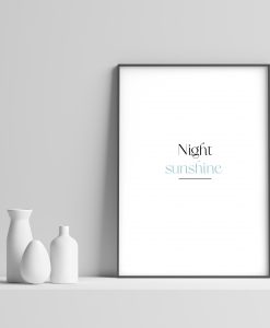 Night Sunshine Poster - Blue